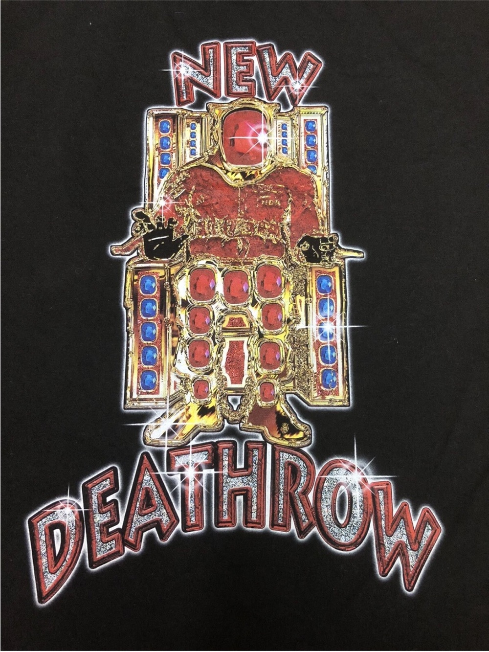 DEATHROW  PRINTING T-SHIRT HANES BEEFY SIZE M POSSIBLY NEVER WORN